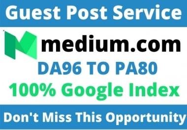 Write and Publish High Quality Guest Post On DA96 Medium. com