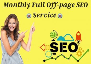 Monthly full off page SEO service with High Quality 750 backlink