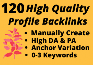 Manually 120 High Quality Dofollow Profile Backlinks