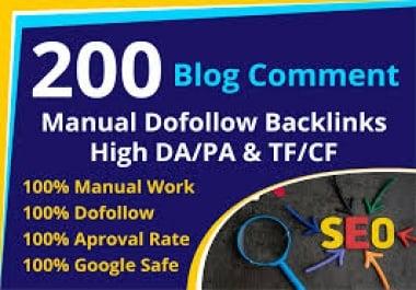 I Will create 200 BLOG COMMENTS HIGH DA PA