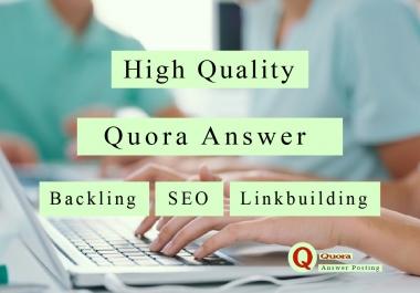 I will do 20 HQ Quora Answers Posting for your Website