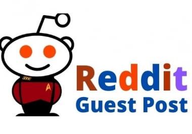 I will promote Your Website By 10 Reddit Guest post