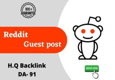 I will Do 3 High quality Guest Post On Reddit DA 92,  PA 95 With Guaranteed Backlinks