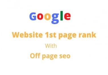 I will do google first page rankig with off page seo