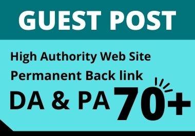 I will create 25 Guest Post manually with permanent live link