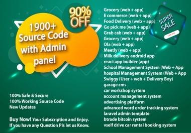 1900 + Source Code with Admin Panel Documentations + Licence