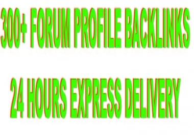 300+ Forum Profile Backlinks within 24 hours