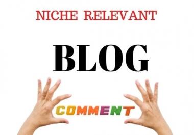 Submit 50 niche relevant Blog Comments manually with high backlink