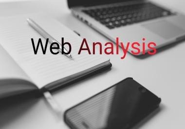 I will give you in depth SEO report of your website - Web Analytics
