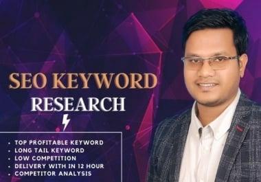 I will provide you excellent SEO keyword research and competitor analysis