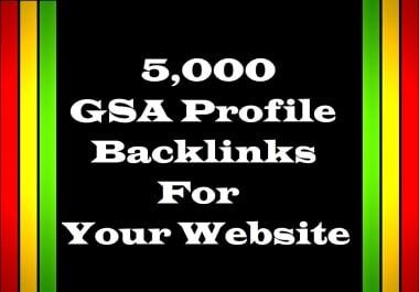 Create 5,000 Profile Backlinks For Your Website by GSA