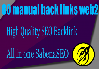 I will all in one 80 manual back links web2