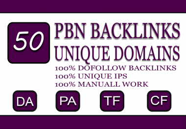 DO 50 PBN Unique Domains High DA PA Contextual SEO Backlinks