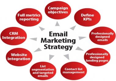I will do complete email marketing,  email list,  email blast with bulk email for you