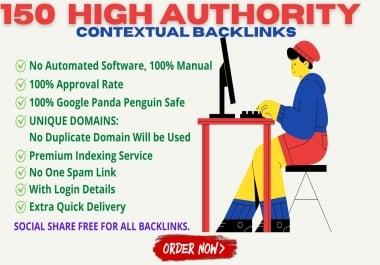 I Will Boost Your Website Rankings With 150 Contextual High Authority Backlinks