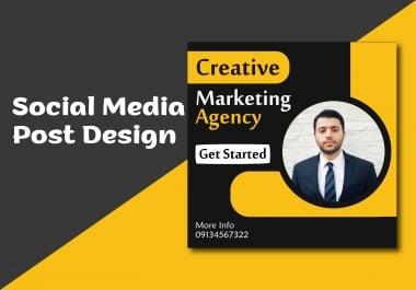 I will design social media post design.