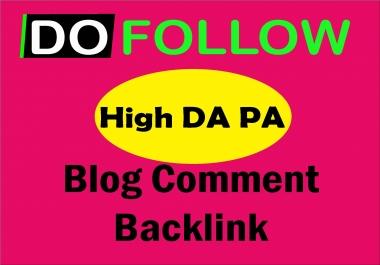 I will Provide 50 do-follow blog comment backlinks on high DA PA Sites