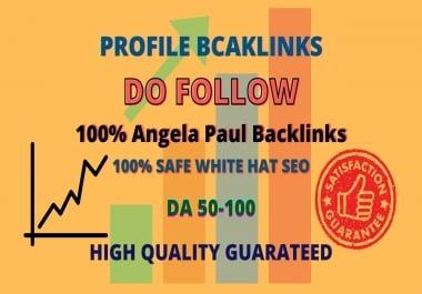 Get 100 Angela Paul Profile backlinks for SEO