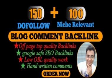 Provide high DA Dofollow and niche relevant blog comments backlinks