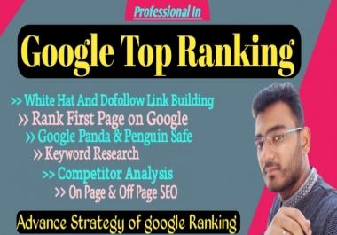 I will provide manually white hat SEO to do follow backlinks for google top ranking