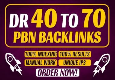 I will 10 build super quality high dr 40 to 70 seo dofollow PBN backlinks
