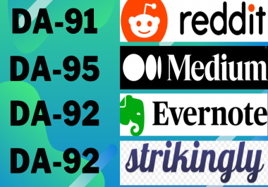 4 DA90+ Guest Post with Free Indexing including Reddit & Medium