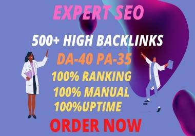 I will provide 500 + build web 2.0 backlinks manually.