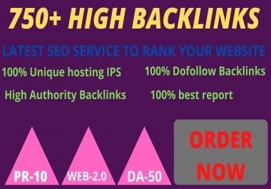 Letest update 2021 with 750+ pbn backlinks with high DA /PA on your homepage with a unique website.