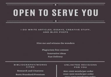 I will write anything you want