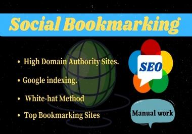 I will create 20 social bookmarking for your website on high da sites with google indexing.