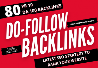 I Will make 80 UNIQUE PR10 SEO BackIinks on DA100 sites white hat SEO link building