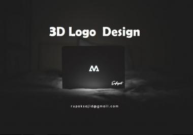 I am expert in professional 3d logo design with HQ file