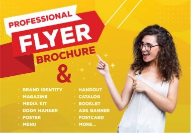 You will get A professional flyer design brochure designer