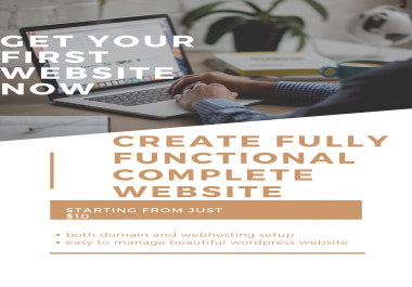 I will create professional website with domain and hosting