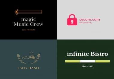 i will design modern minimalist high resolution logos for you