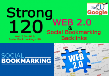 I will create 120 high authority web 2.0 and social bookmarking backlinks manually