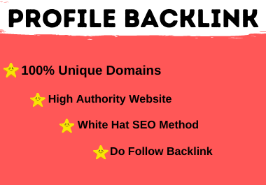 150 Profile backlink high authority manual permanent link DA 80+