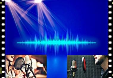 I will record a perfect and professional voice with the best tools