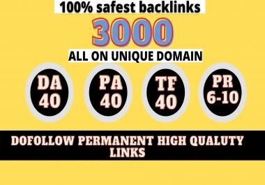 build 3000+ Permanent Web2.0 Backlink with High DA/PA/TF/CF On your homepage with unique website