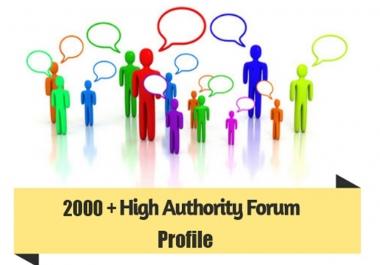 Create 2000+ forums Profile SEO high authority backlinks for Google ranking