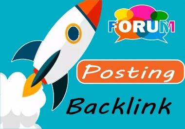 60 high quality Create Manually DofoIIow Forum Posting Backlink