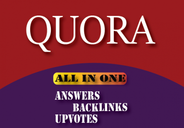 50 niche relevant exclusive Quora answers+backlinks+10 upvotes each