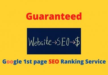 Guaranteed google 1st page SEO ranking service with 4 keywords