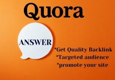 Write and publish 12 High quality quora answer with your website URL