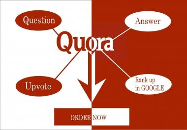 Get 30 Quora backlink and traffic +10 upvote
