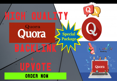 20 Quora Answers+40 Backlinks+25 Upvotes with convenient image