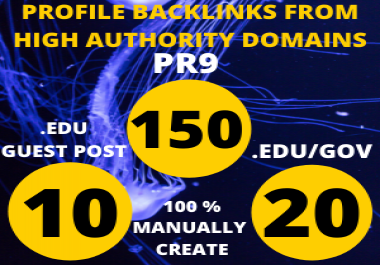 I will manually create 150 pr9+20 edu/gov backlinks and 10 edu guest posts from improv your website