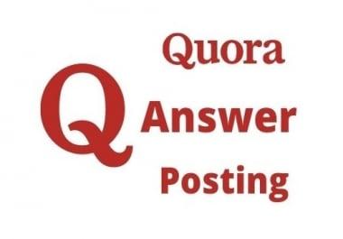 20 Quora Answer with 150+ Word & High Quality Clickable Backlinks