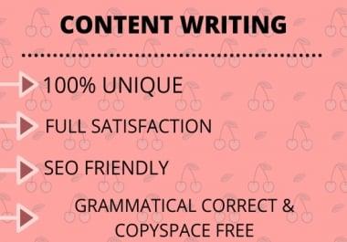 I will write 1500 words SEO optimized content for your blog