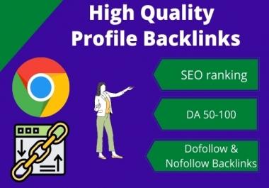 I will create high domain authority SEO do-follow profile backlinks